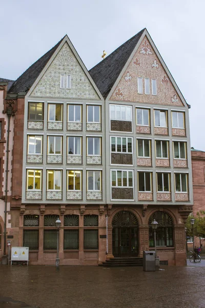 Vackra Historiska Hus Den Center Frankfurt Main Tyskland — Stockfoto