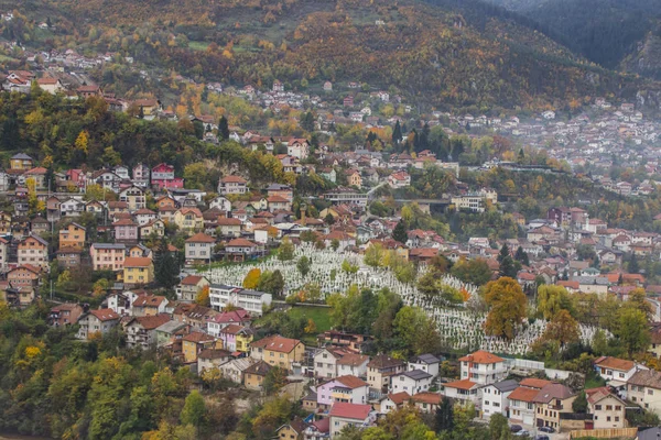 Верхний Вид Баариджу Старый Район Сараево Исторический Культурный Центр Города — стоковое фото