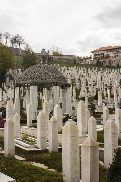 Vojenský Hřbitov Sarajevu Bosna Hercegovina — Stock fotografie