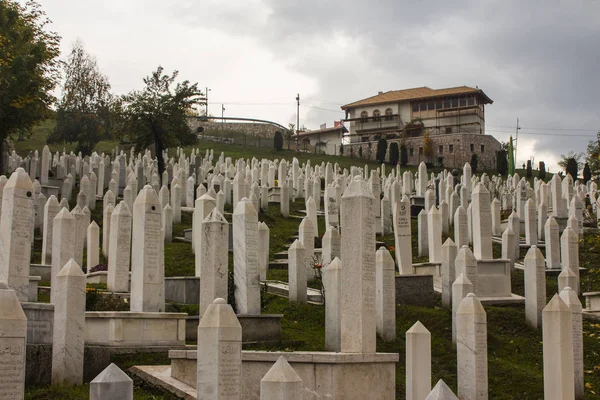 Vojenský Hřbitov Sarajevu Bosna Hercegovina — Stock fotografie