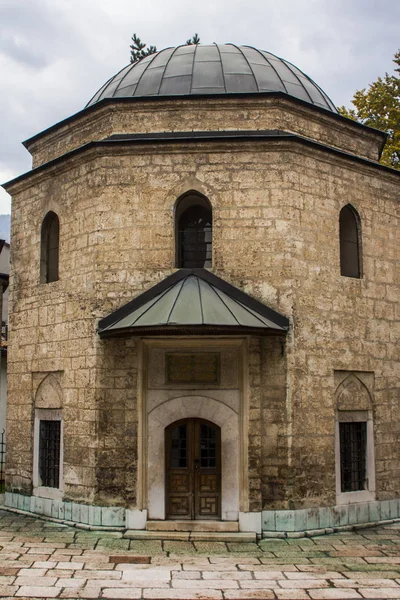 Edificios Históricos Territorio Mezquita Gazi Husrev Beg Sarajevo Bosnia Herzegovina — Foto de Stock