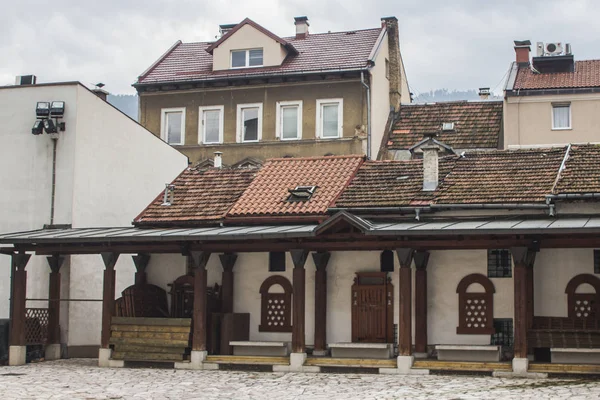 Edificios Históricos Territorio Mezquita Gazi Husrev Beg Sarajevo Bosnia Herzegovina — Foto de Stock