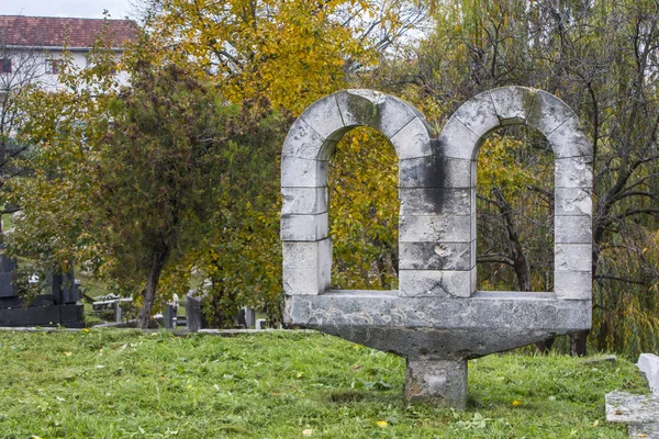 Исторически Заброшенное Еврейское Кладбище Сараево Босния Герцеговина Стоковое Фото