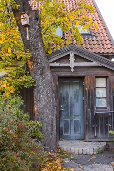 Portas Madeira Históricas Antiga Casa Vilnius Lituânia — Fotografia de Stock