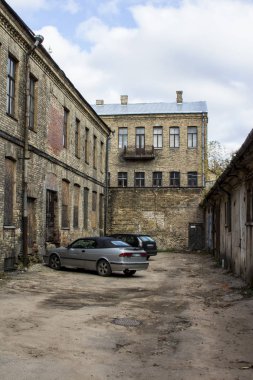 Vilnius 'ta eski avlu. Litvanya