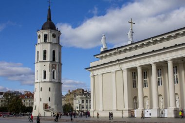St Stanislaus Katedrali Bazilikası ve Vilnius St Ladislaus. Litvanya