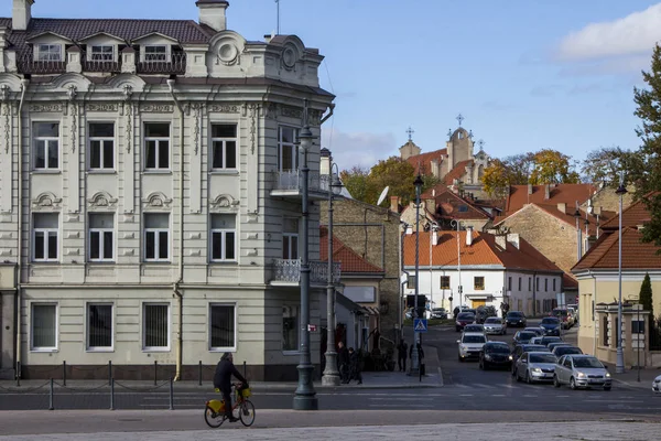 Vilnius Eski Kent Bölgesinde Tarihi Bir Litvanya — Stok fotoğraf