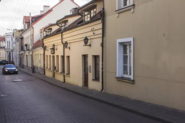 Vilnius Eski Kent Bölgesinde Dar Bir Cadde Litvanya — Stok fotoğraf