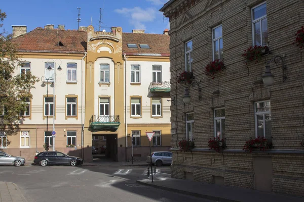Wąska Ulica Starym Mieście Wilnie Litwa — Zdjęcie stockowe