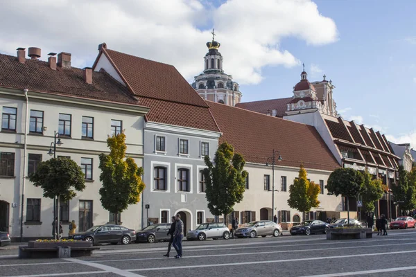 Straat Het Oude Centrum Van Vilnius Litouwen — Stockfoto