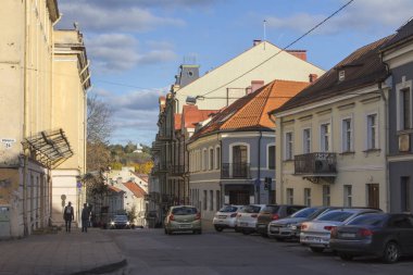 Vilnius'un Eski Şehir'indeki sokak. Litvanya