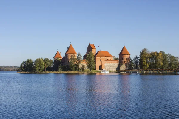 Castillo Trakai Isla Medio Del Lago Lituania —  Fotos de Stock