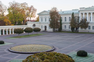 Şafakta Vilnius Meydanı. Litvanya