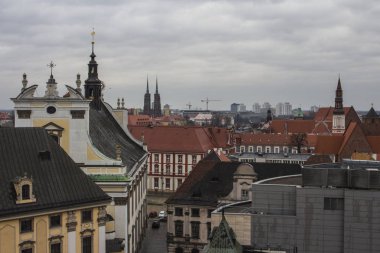 Wroclaw şehrinin en yüksek noktasından görünümü. Polonya