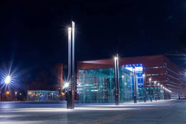 Calle Nocturna Casco Antiguo Wroclaw Polonia — Foto de Stock