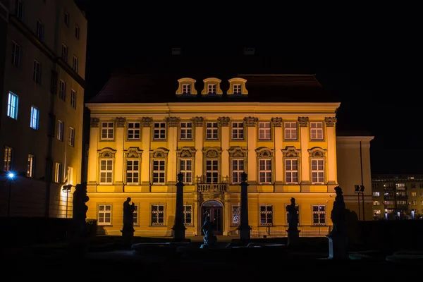 Palais Royal Dans Vieille Ville Nuit Pologne — Photo