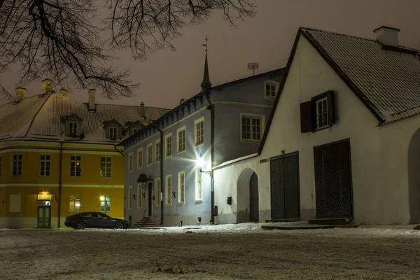 Night Street Old Town Tallinn Estonia — Stock Photo, Image