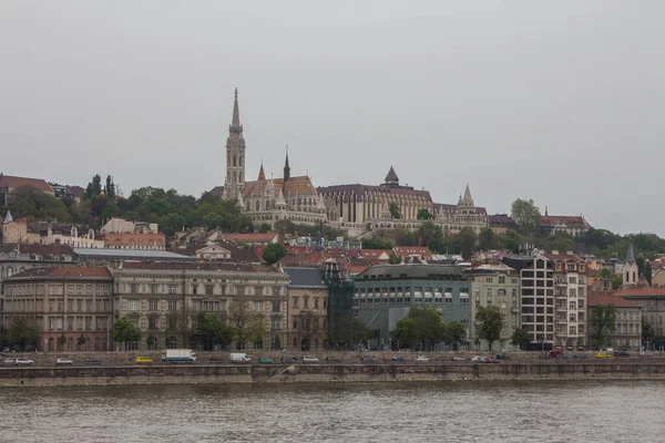 Вид Бастіон Рибалки Церква Святого Маттія Будапешті Угорщина — стокове фото