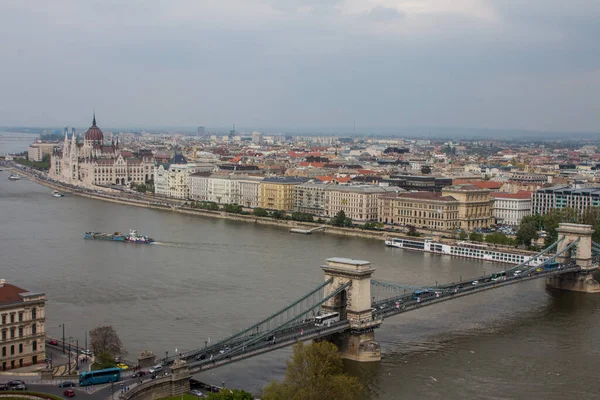 Utsikt Över Donau Vall Budapest Ungern — Stockfoto