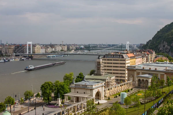 Вид Набережную Реки Дунай Будапеште Венгрия — стоковое фото
