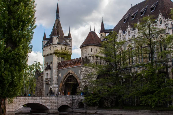 View of the gate house at Vaidahunyad Castle in Budapest. Hungary