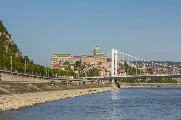 Utsikt Över Liberty Bridge Och Buda Castle Budapest Ungern — Stockfoto