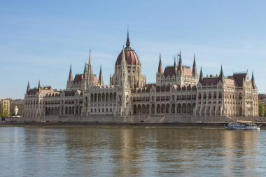 Budapeşte 'deki parlamento binasının manzarası. Macaristan
