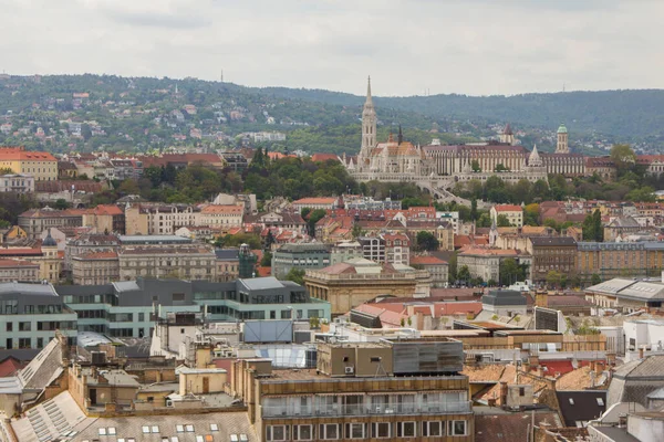 Vista Dos Telhados Cidade Velha Budapeste Partir Ponto Alto Hungria — Fotografia de Stock