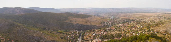 Vista Panorâmica Vale Que Cidade Blagaj Está Localizada Bósnia Herzegovina — Fotografia de Stock