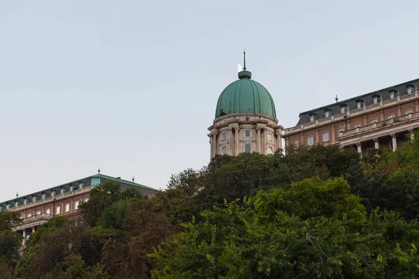 Pohled Kopuli Budínského Hradu Budapešti Večer Maďarsko — Stock fotografie