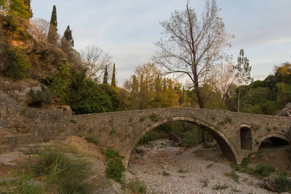 Вид Исторический Каменный Мост Старая Рыбница Старом Городе Подгорица Черногория — стоковое фото