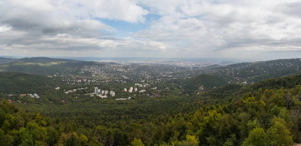 Vista Panorâmica Budapeste Partir Topo Colina Hungria — Fotografia de Stock