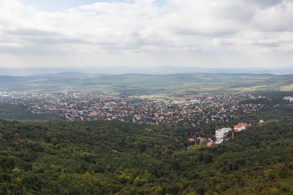 Panoramatický Výhled Budapešť Vrcholu Kopce Maďarsko — Stock fotografie