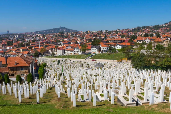 Vojenský Hřbitov Sarajevu Bosna Hercegovina — Stock fotografie