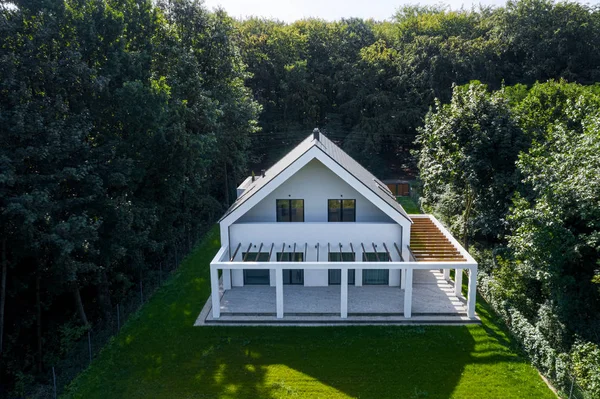 Nuova casa progettata, vista aerea — Foto Stock