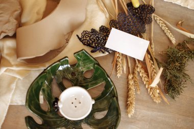 el yapımı plakalar üzerinde boş kartvizit