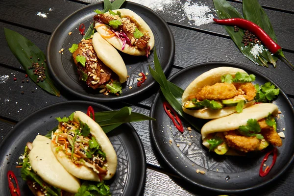 üç asya yemekleri seti