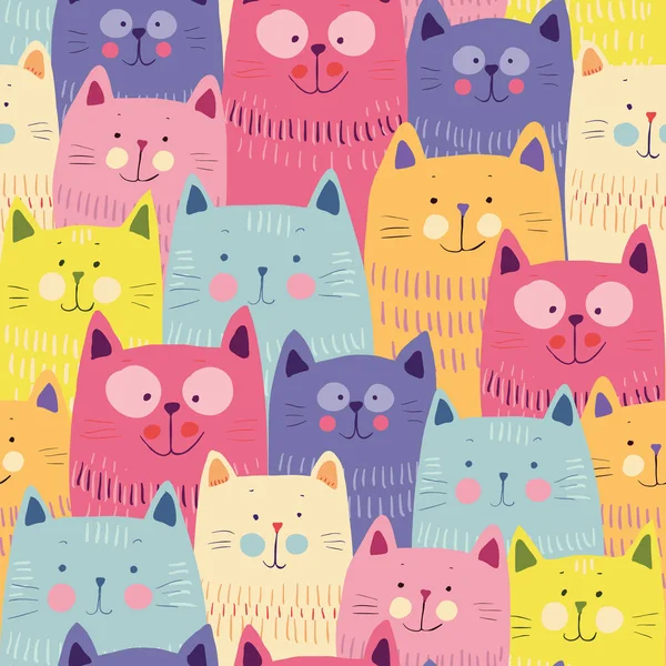 Şirin kediler renksiz desenli arka plan