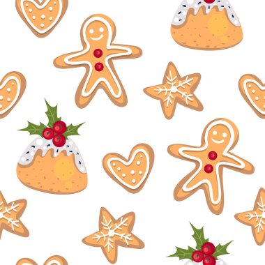 Kusursuz Noel şablonu. Noel öğeleri. Vektör Eps 10