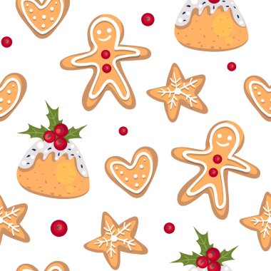 Kusursuz Noel şablonu. Noel öğeleri. Vektör Eps 10