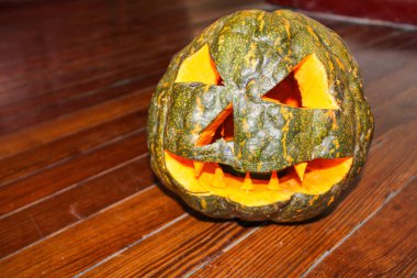 Kabak Cadılar Bayramı korkutucu yüzey