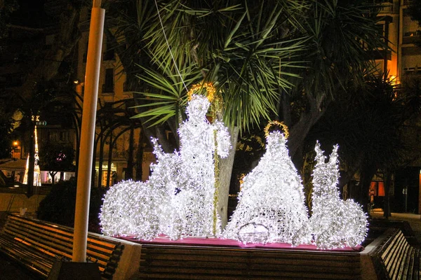 Weihnachtsbeleuchtung Straße Detail — Stockfoto