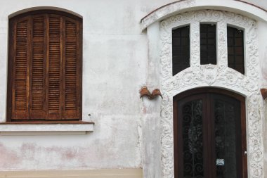 Rustik cephe kapı ve pencere detay