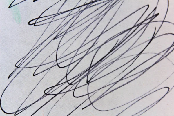 Scribble Drawing Paper Hand — Stock Photo, Image