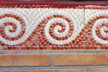 Akdeniz kiremit arka plan beyaz