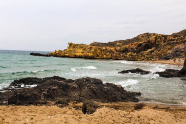 Manzara kayalarda Deniz