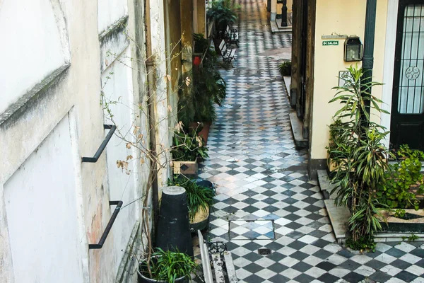 Vintage Corridor Gebouw Patio — Stockfoto