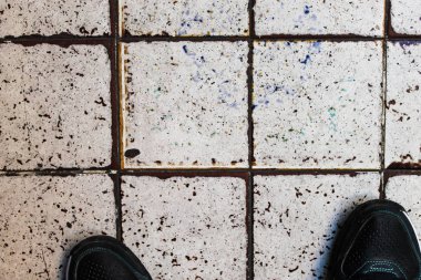 Antik Çini Arka Plan Döşeme