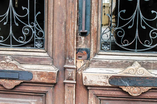 Древняя Дверь Дерево — стоковое фото