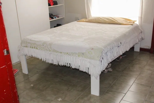 Blanco Detalle Cama Objeto — Foto de Stock